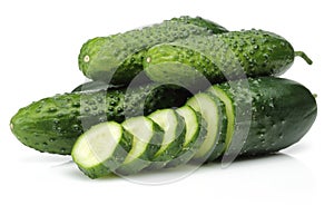 Fresh cucumbers photo