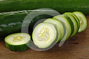 Fresh cucumbers photo