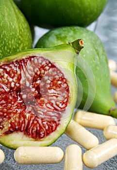 Fresh cut figs