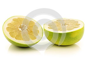 Fresh cut honey pomelo fruit