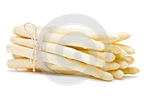 Fresh cut white asparagus photo