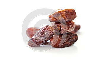 Fresh dates over white Background
