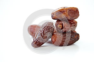 Fresh dates over white Background