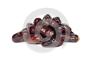 Fresh dates over white background