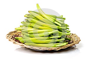 Fresh daylily in a basket, Daylily not only can heal the sick, or a delicious dish.