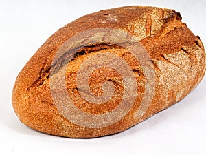 Fresh decorated rustic spelt bread