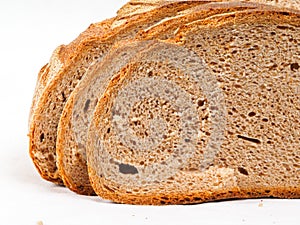 Fresh decorated rustic spelt bread