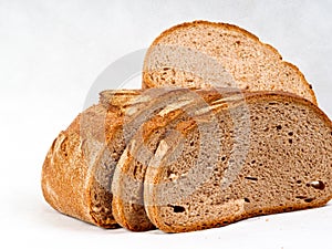 Fresh decorated rustic spelt bread