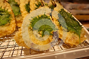 Fresh deep fried japanese fish
