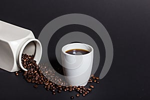 Fresh and delicious black coffee