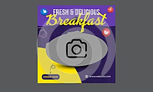 Fresh & Delicious Breakfast Social Media Post