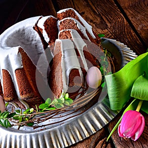 Delicious chocolate spring cake
