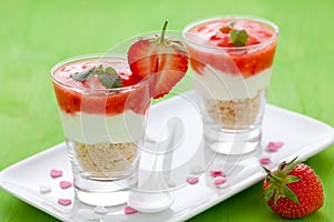 Fresh dessert with mascarpone