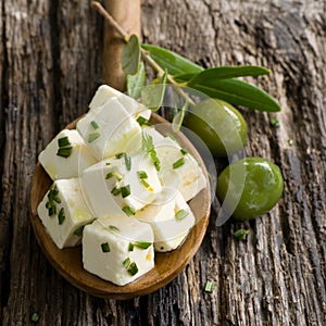 Fresh diced feta