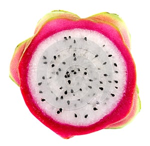 Fresh dragon Fruit on white