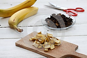 Fresh and dried banana peel good for plant  fertilization