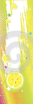 Fresh drink.Vertical banner . Abstrackt motive photo