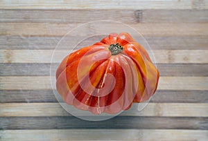 Fresh ecologic beefsteak tomato.