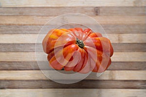 Fresh ecologic beefsteak tomato.