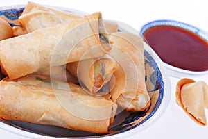 Fresh egg-rolls traditional Chinese food