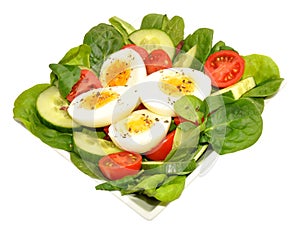 Fresh Egg And Tomato Salad Bowl