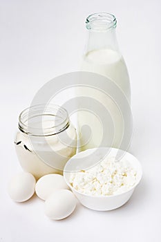 Fresh eggs and dairy products