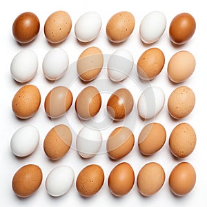 Fresh Eggs isolated on white background