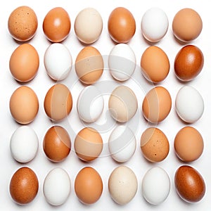 Fresh Eggs isolated on white background