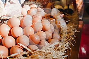 Fresh eggs at the market.