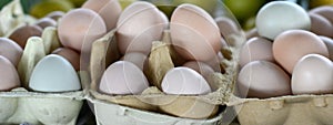 Fresh eggs at the market.