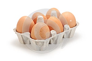 Fresh eggs in pack