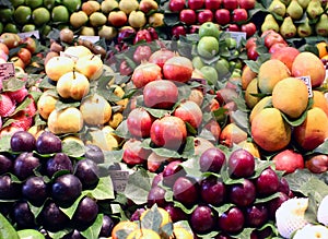 Fresh exotic fruits in the market