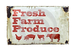 A Fresh Farm Produce Sign