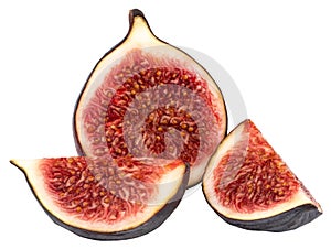 Fresh figs isolated on white background with clipping path