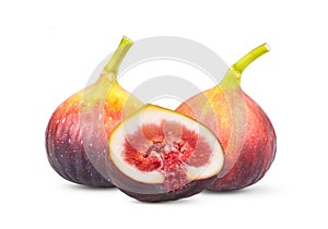 Fresh figs on  transparent