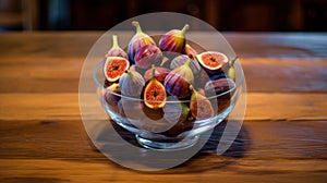 Fresh figs with water drops isolated. Healthy Food Concept with Copy Space.