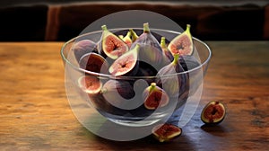 Fresh figs with water drops isolated. Healthy Food Concept with Copy Space.