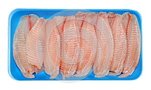 Fresh filleted tilapia