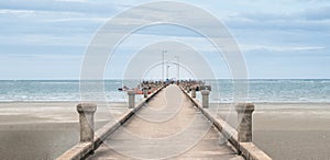 The fresh fish market bridge which the port of seafood market and a lot of the fisherman and fishing boats