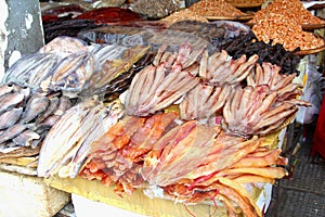 Fresh fish seafood Central Market Psar Thmei, Phnom Penh
