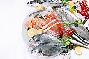Fresh fish and seafood photo