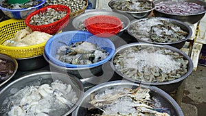 fresh fish from the street market in siem reap