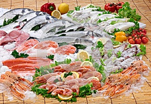 Fresh fish of various qualities