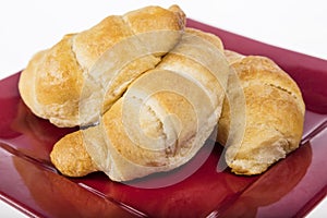Fresh flakey buttery croissants