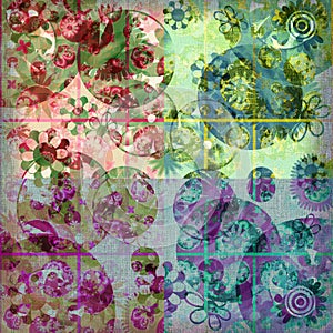 Fresh Floral Frenzy Shabby Background