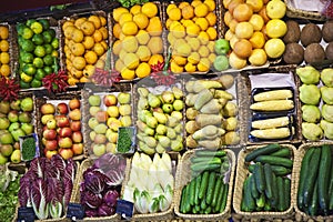 Fresh food offered at the market photo