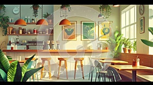 fresh food restaurant facebook template illustration