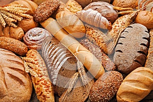 Fresh fragrant bread on the table