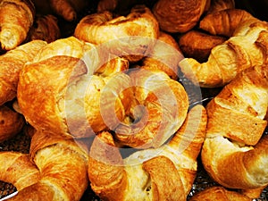 Fresh fragrant bread on the table. Food concept.