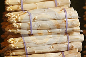 Fresh French Aspargus on a Market Stall